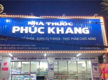 BẢNG HIỆU CHỮ NỔI NHÀ THUỐC PHÚC KHANG