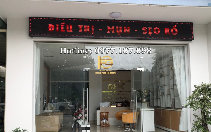 ma trận 1 màu bảng hiệu spa